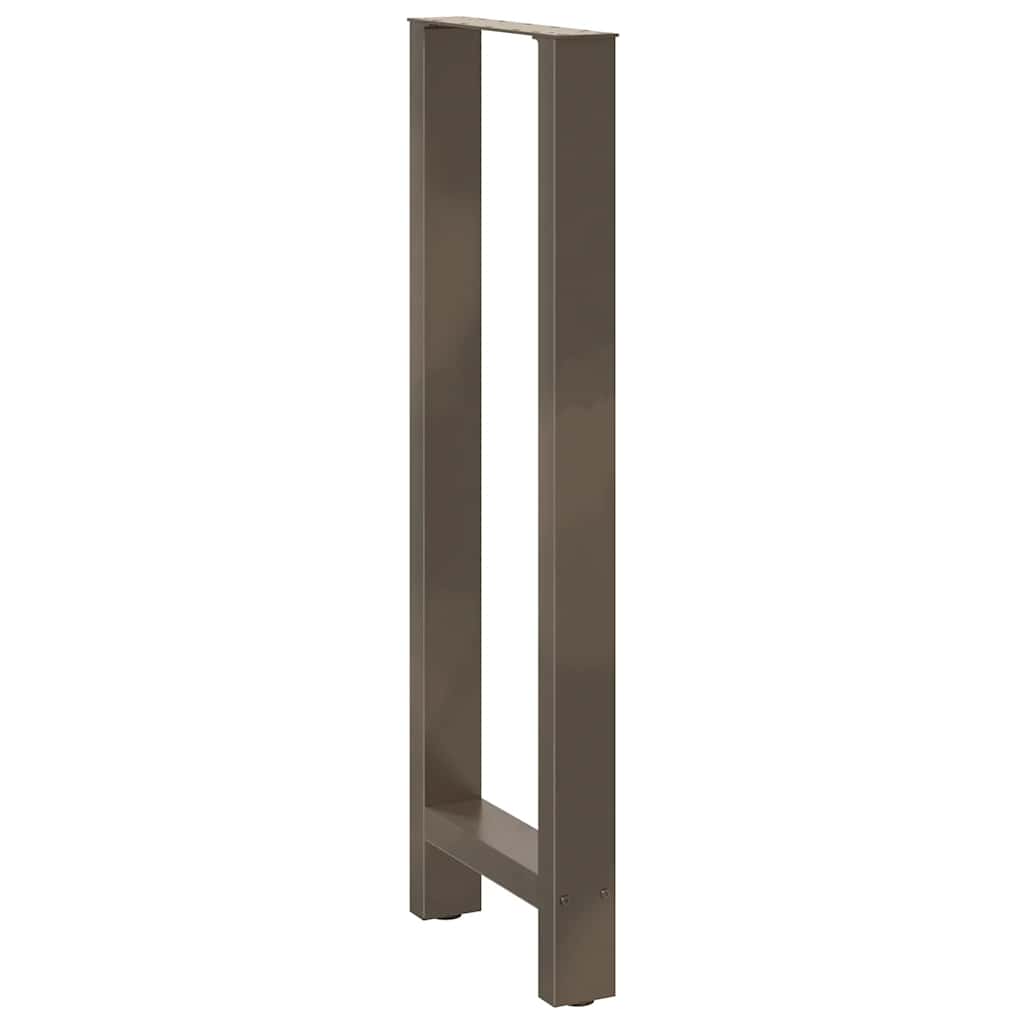 Pés de mesa de bar em aço natural, 2 peças, 50x (110-111) cm, aço