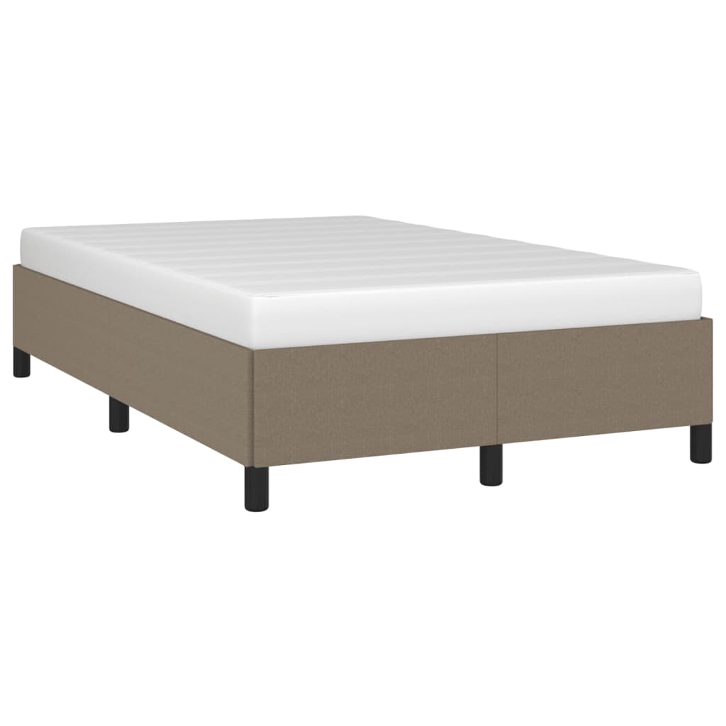 Estrutura de cama sem colchão 120x190cm tecido cinzento