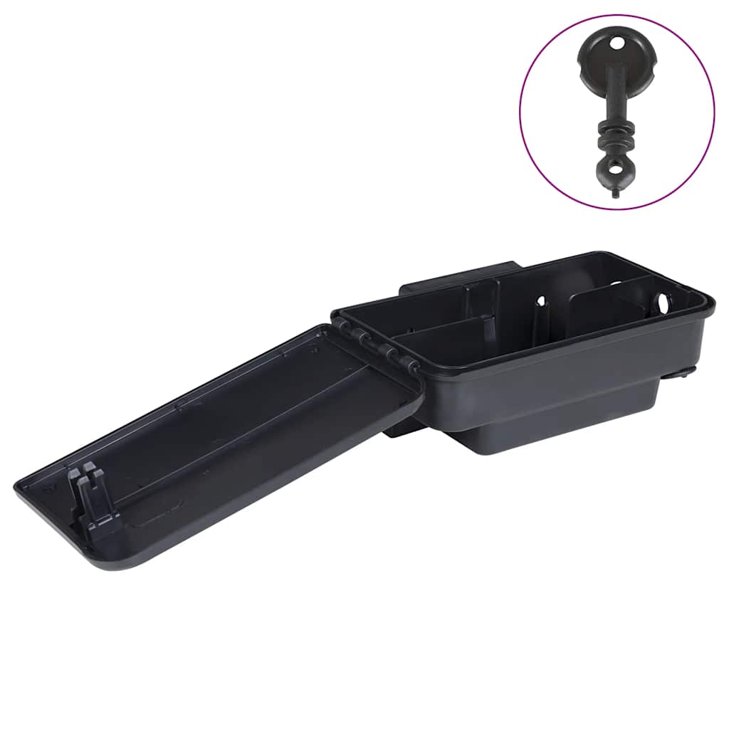 Armadilhas para ratos 12 pcs preto 22x12,5x7,5 cm