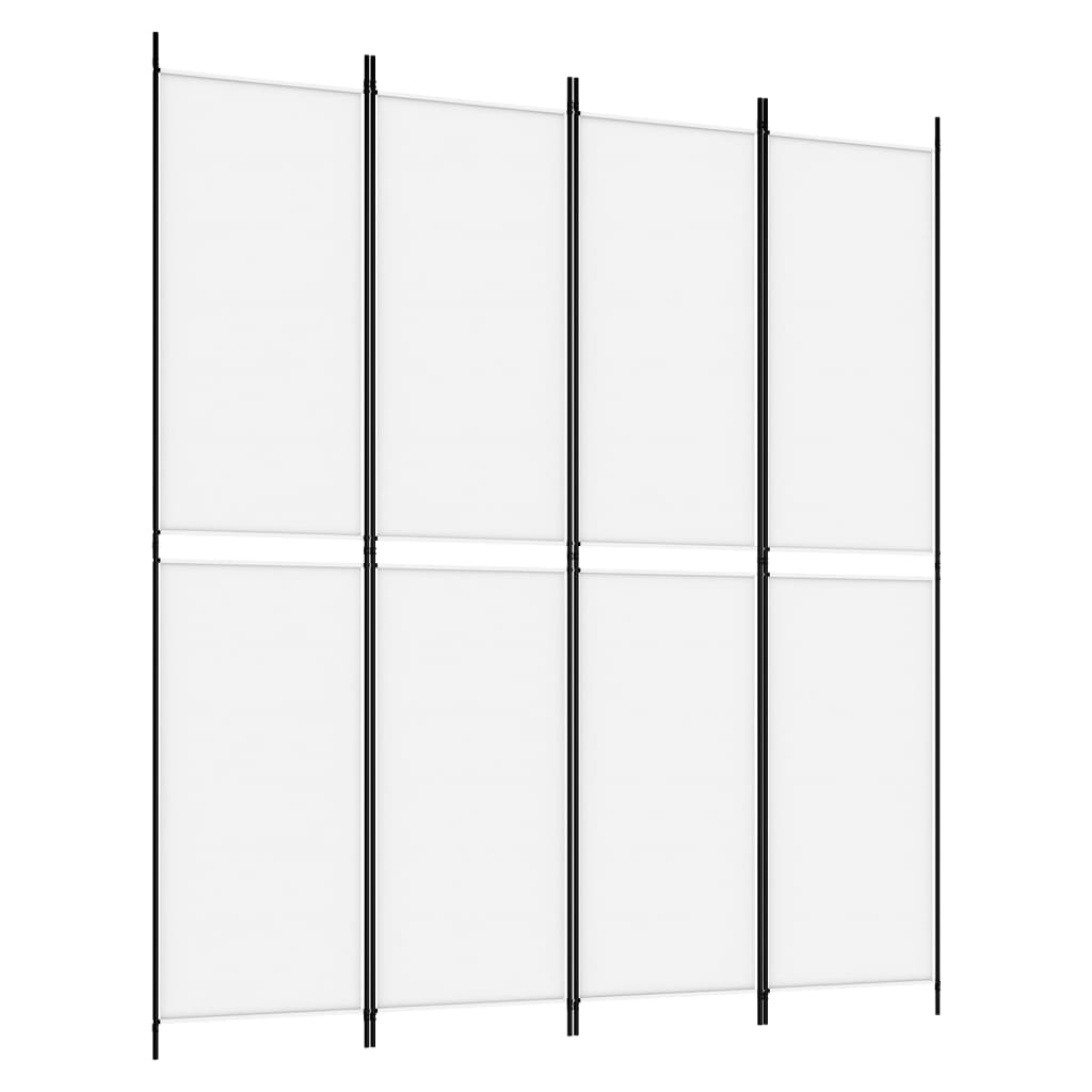 Divisória/biombo com 4 painéis 200x220 cm tecido branco