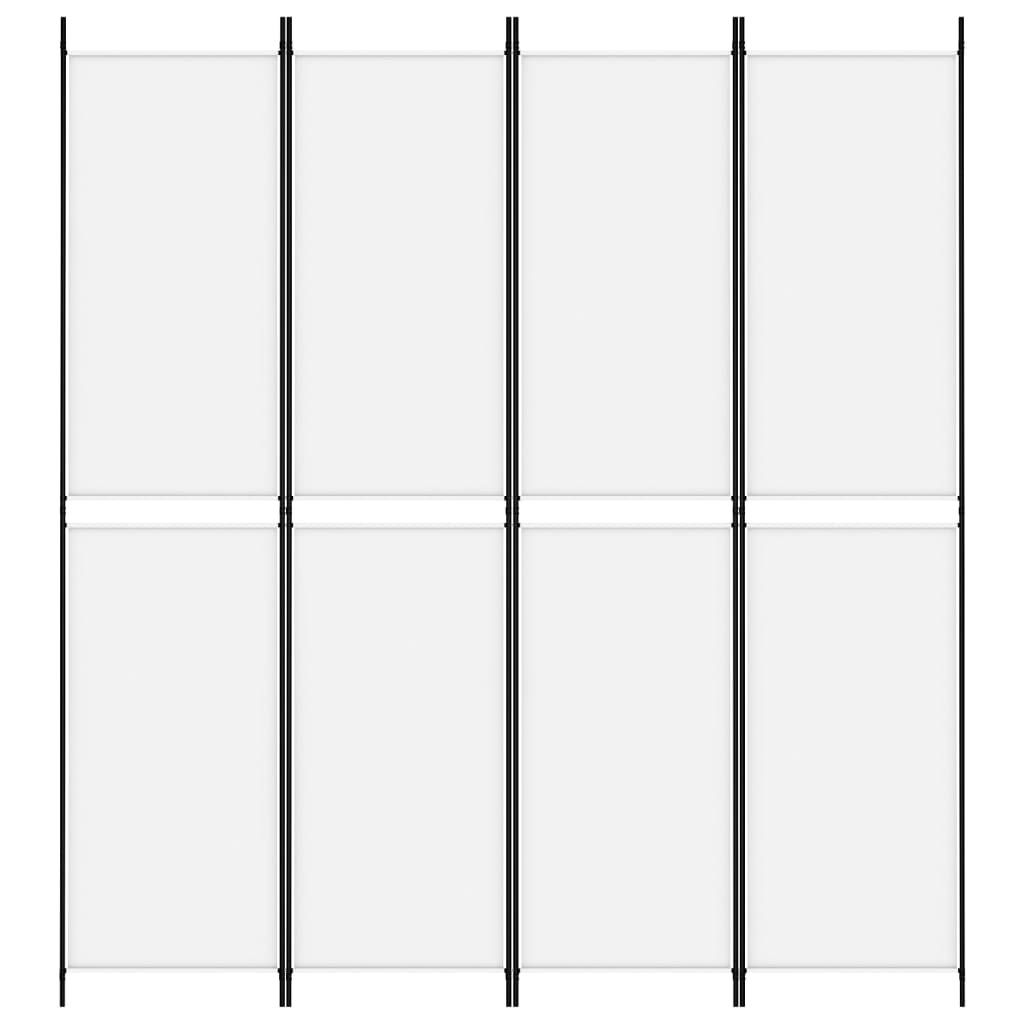 Divisória/biombo com 4 painéis 200x220 cm tecido branco