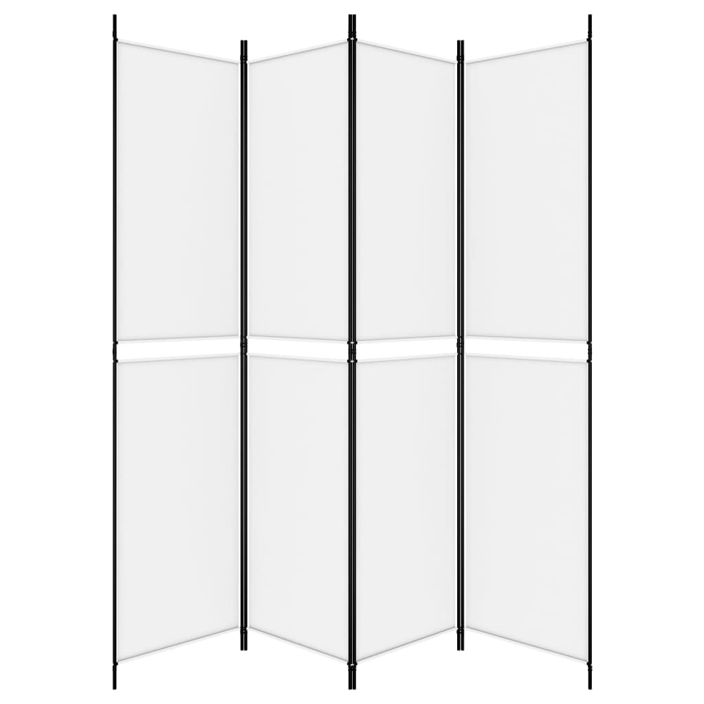 Divisória/biombo com 4 painéis 200x220 cm tecido branco