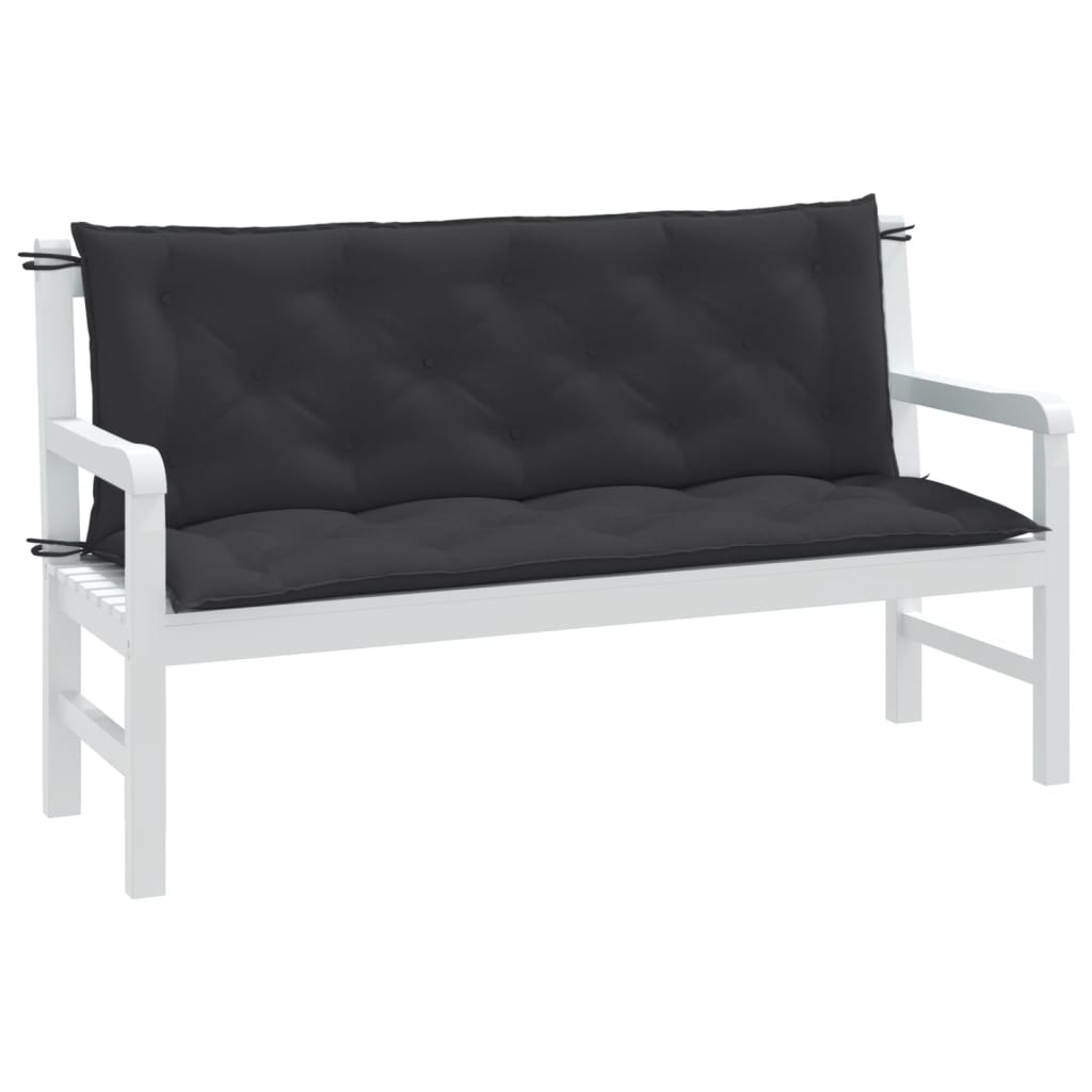 Almofadões banco jardim 2pcs 150x50x7cm mesclado tecido