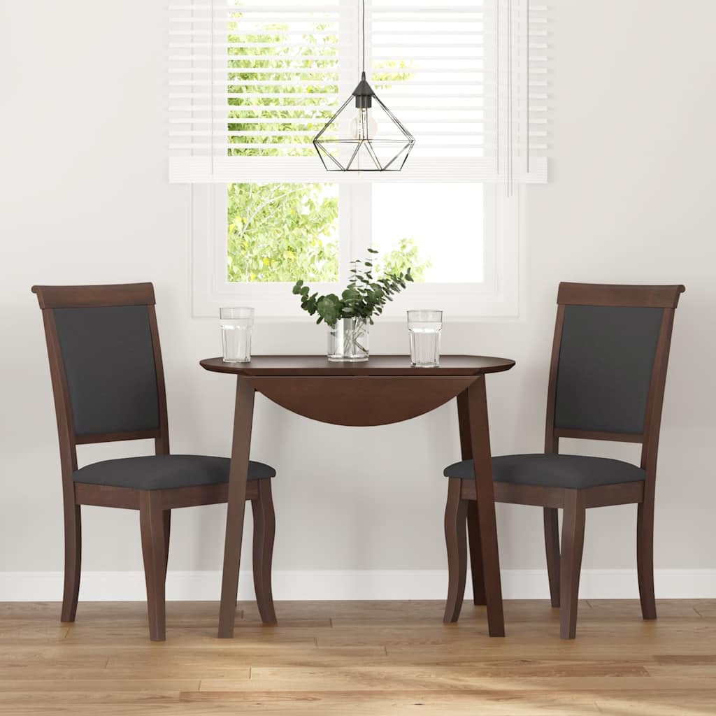 Cadeiras de jantar com almofadões 2 pcs madeira maciça castanho