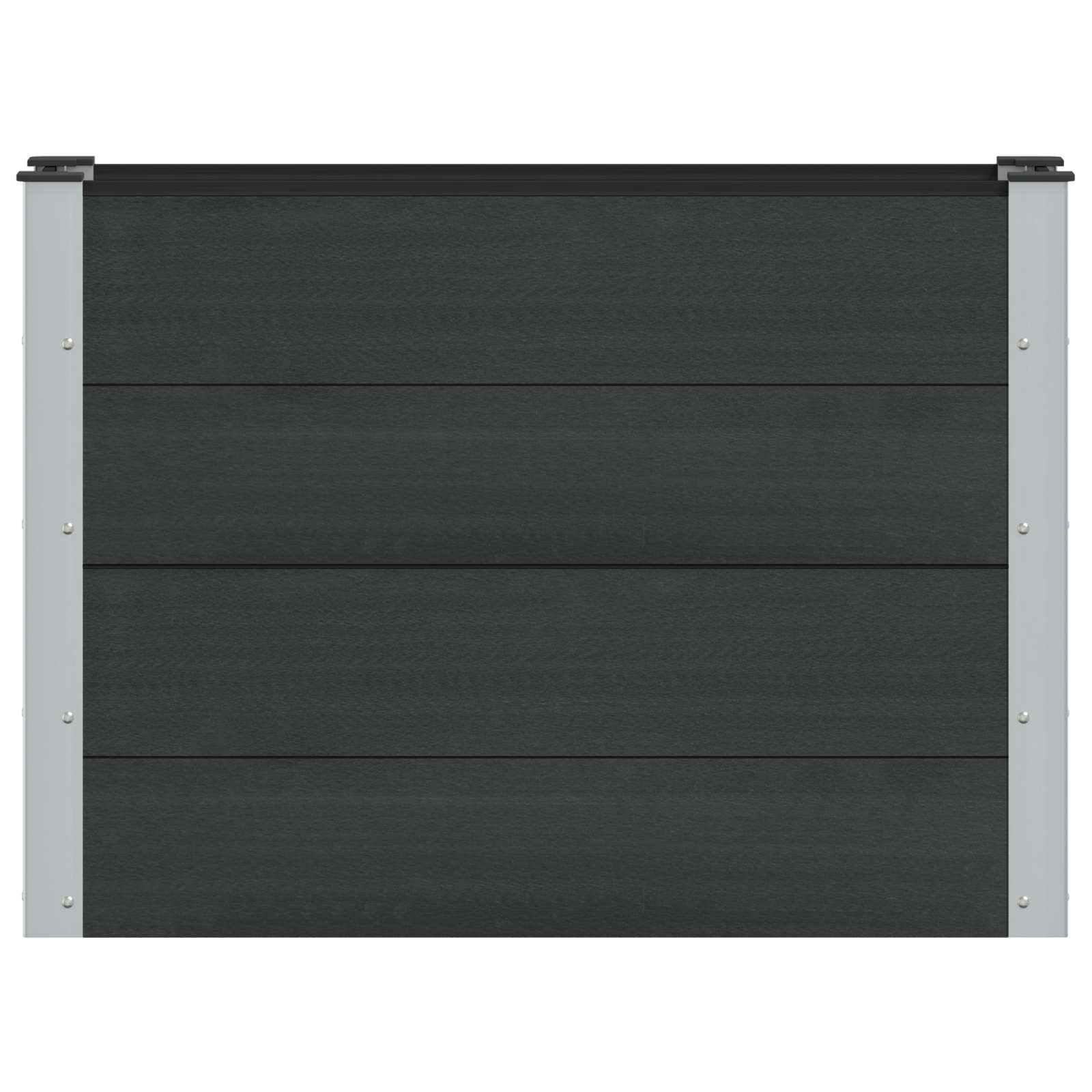 Canteiro de jardim elevado preto 100 x 30 x 72 cm