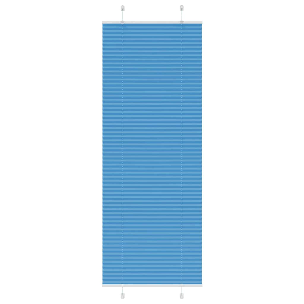 Azul plissada cega 70x200 cm largura tecido 69,4 cm poliéster
