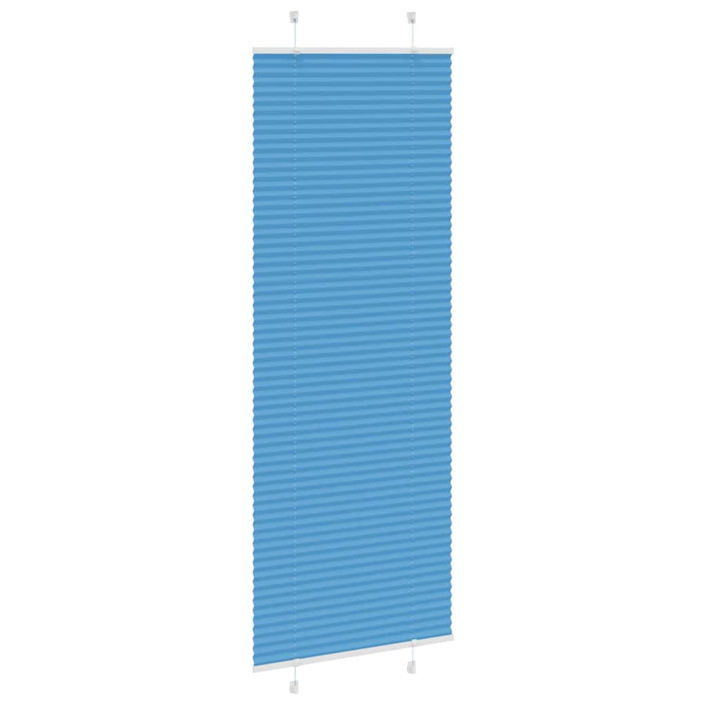 Azul plissada cega 70x200 cm largura tecido 69,4 cm poliéster
