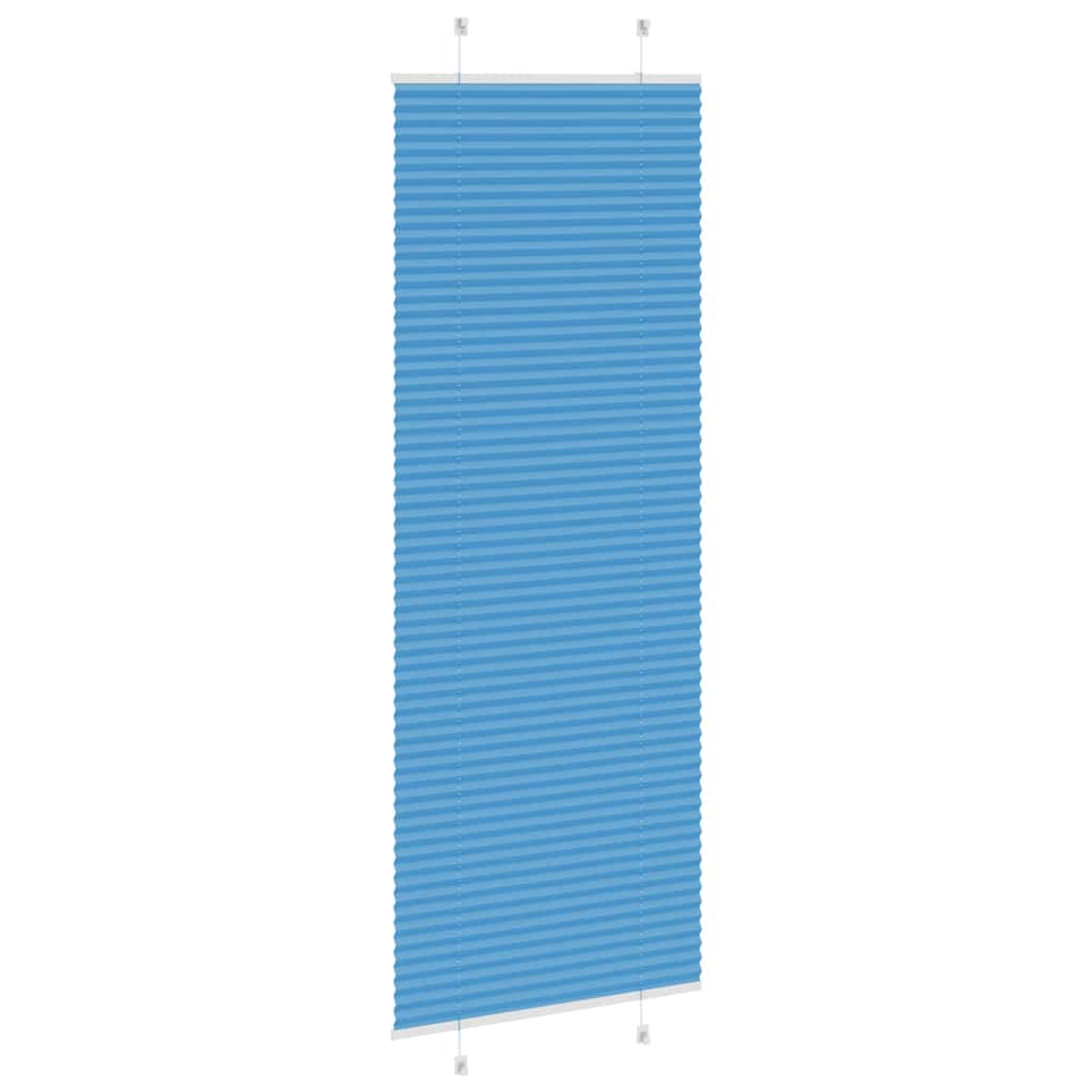 Azul plissada cega 70x200 cm largura tecido 69,4 cm poliéster