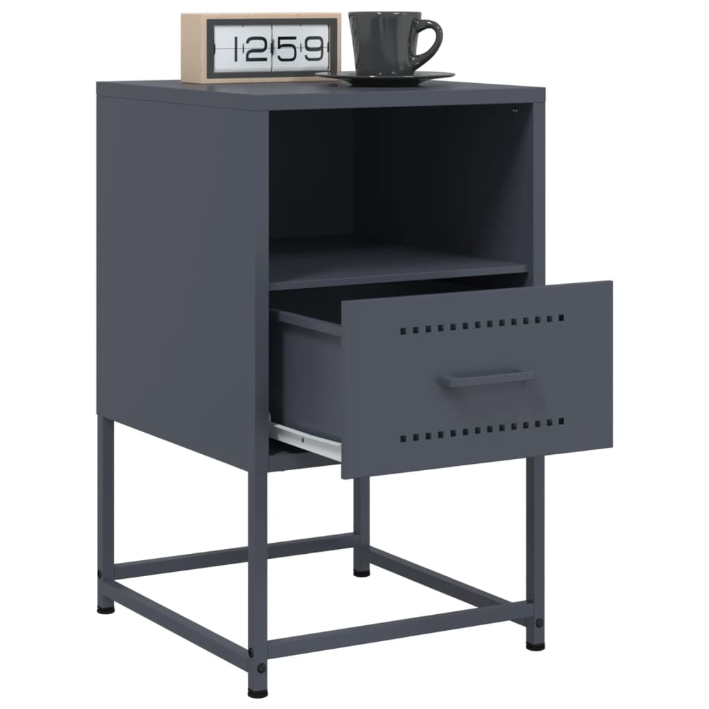 Mesa de cabeceira 36x39x60,5 cm aço antracite