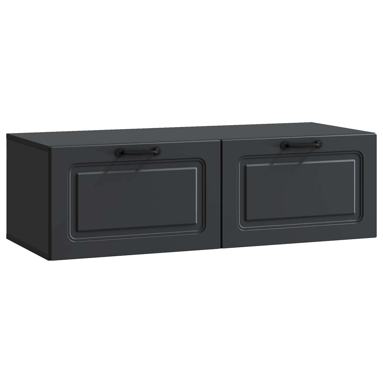 Gabinete de TV de parede preto 98 x 41 x 30 cm