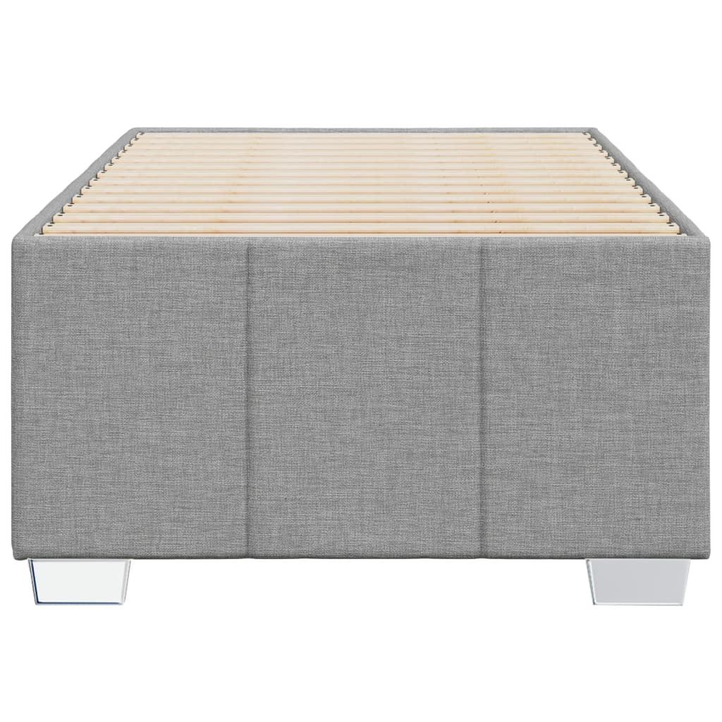 Estrutura de cama sem colchão 80x200 cm tecido cinzento-claro