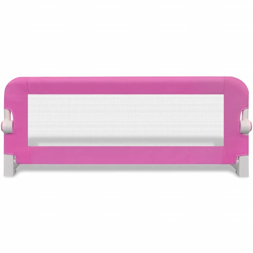 Barra de segurança para cama de criança 2 pcs 102x42 cm rosa