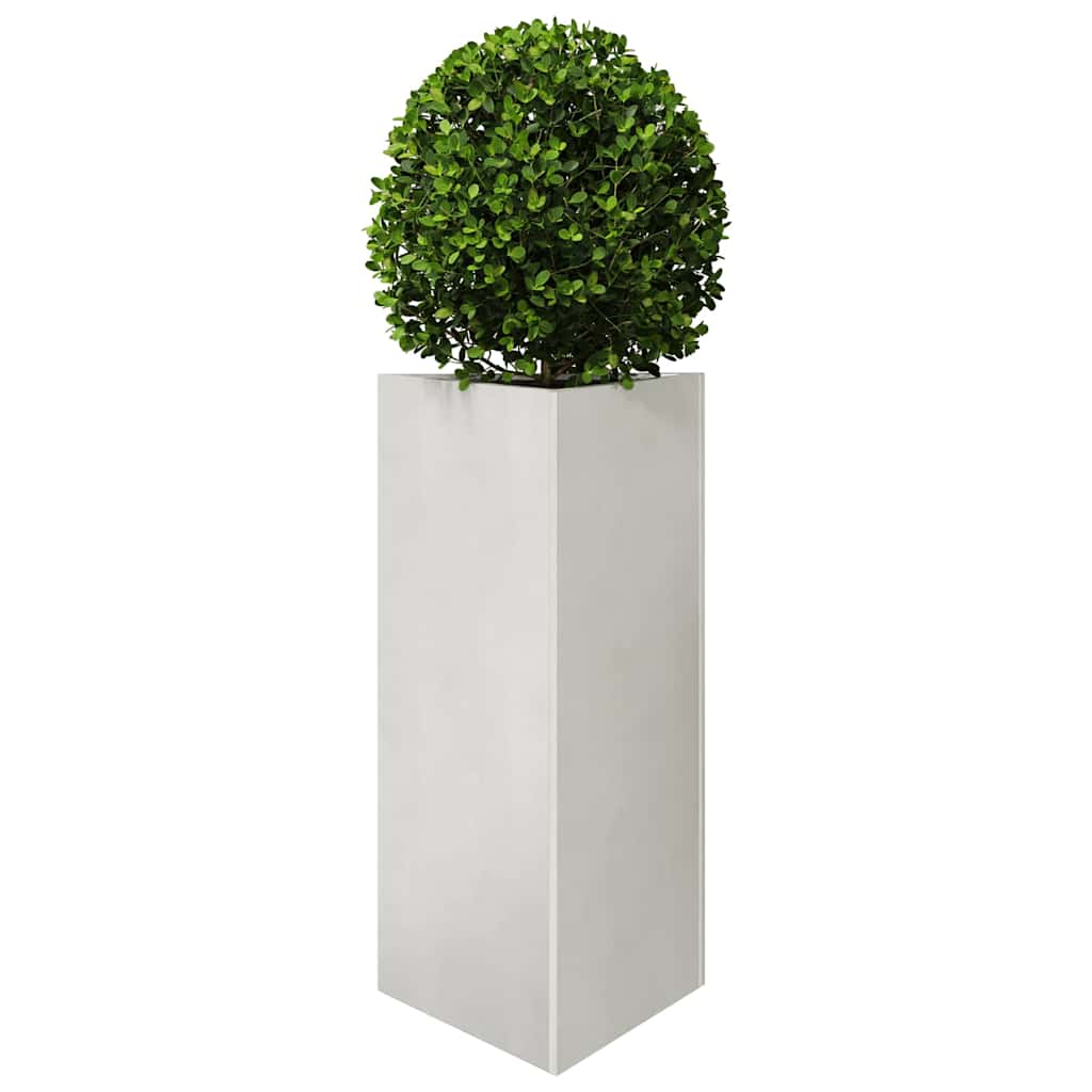 Vaso/floreira 2 pcs triangular 40x34,5x75 cm aço inoxidável