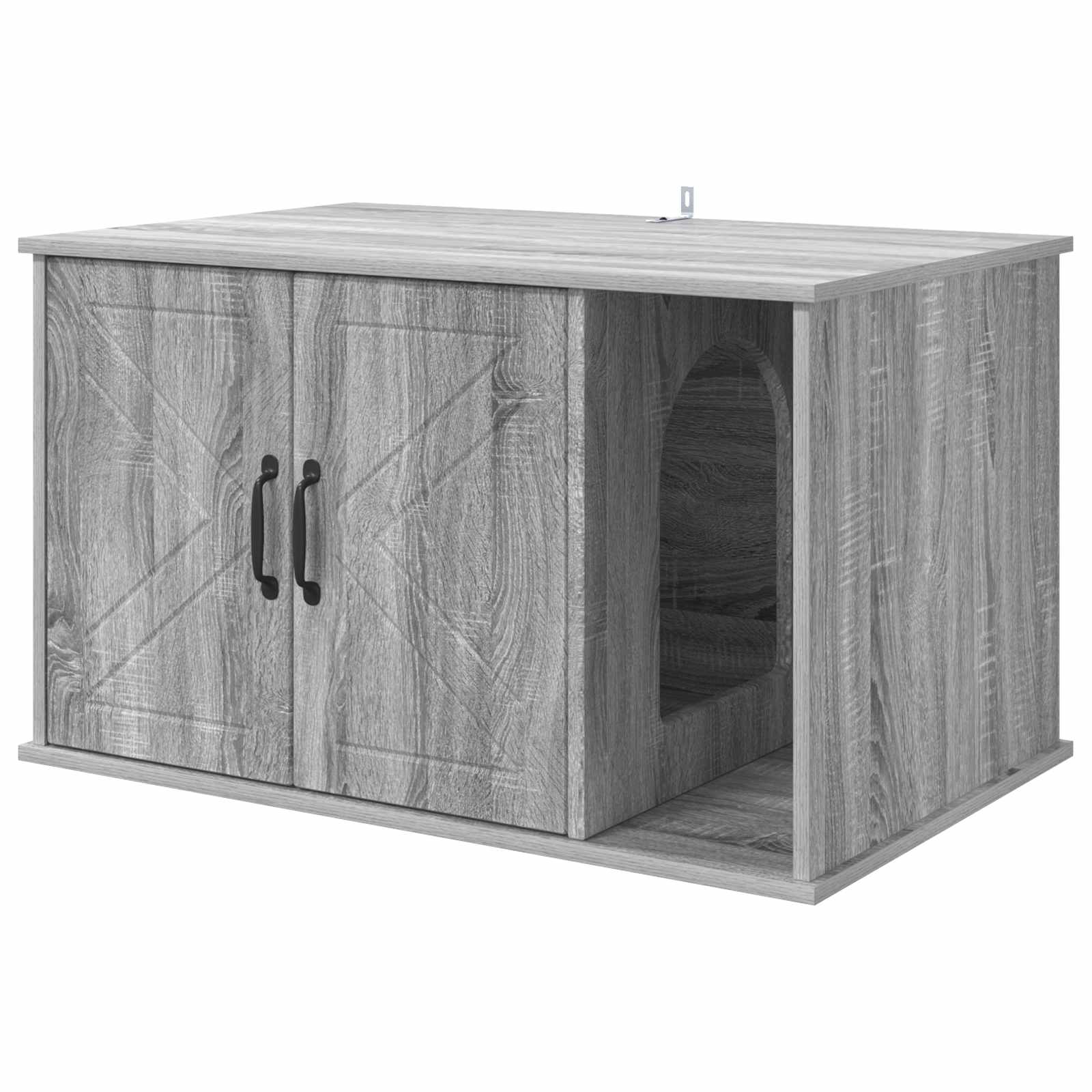 Casa para gatos cinza sonoma 85 x 55 x 50,5 cm