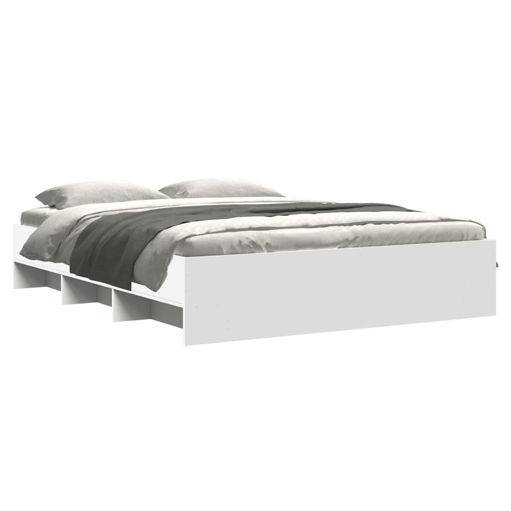 Estrutura de cama 150x200 cm derivados de madeira branco