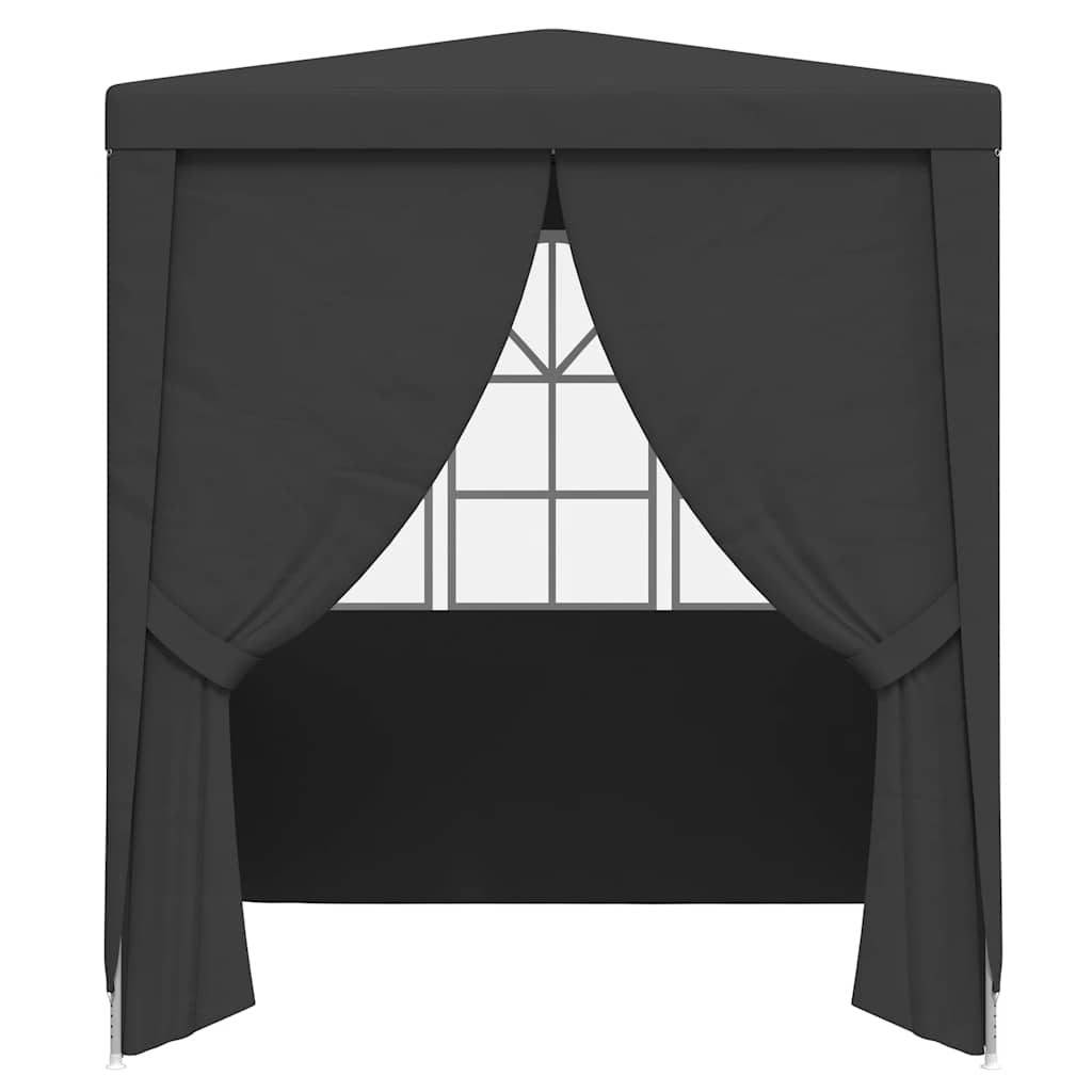 Tenda festas com paredes laterais 2,5x2,5m 90g/m² antracite