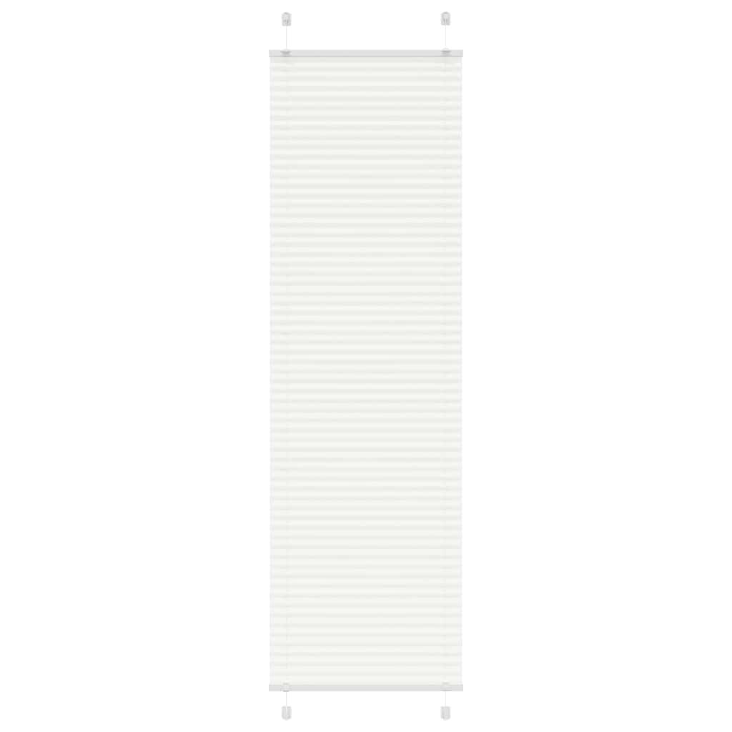 Branco plissada cega 65x200 cm largura tecido 64,4 cm poliéster