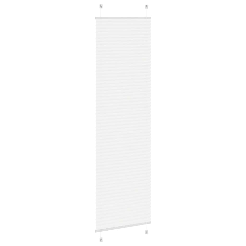 Branco plissada cega 65x200 cm largura tecido 64,4 cm poliéster