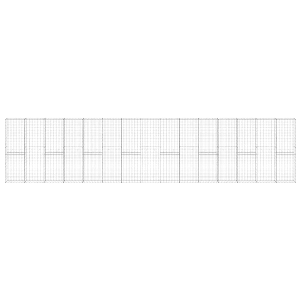 Muro gabião com tampas aço galvanizado 900x30x200 cm