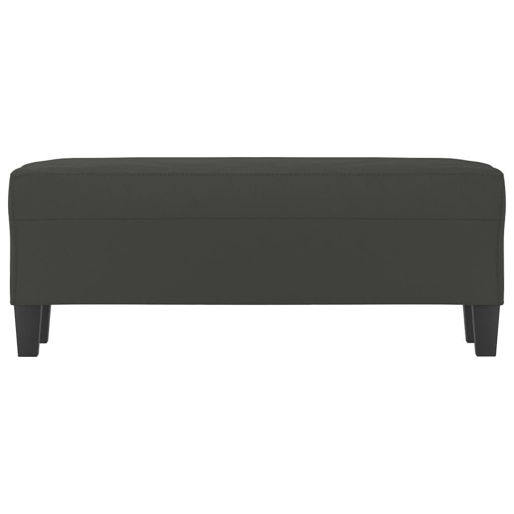 Banco 100x35x41 cm tecido de microfibra cinzento-escuro