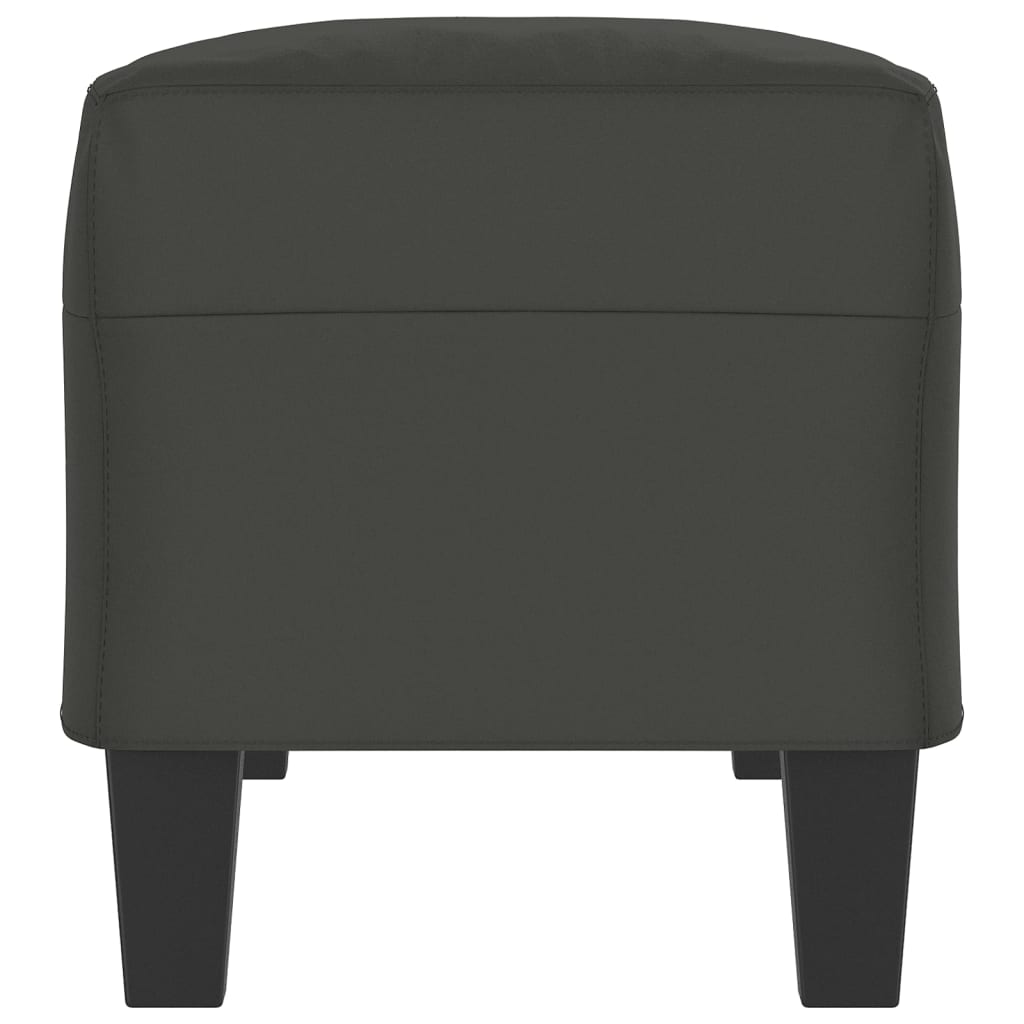 Banco 100x35x41 cm tecido de microfibra cinzento-escuro