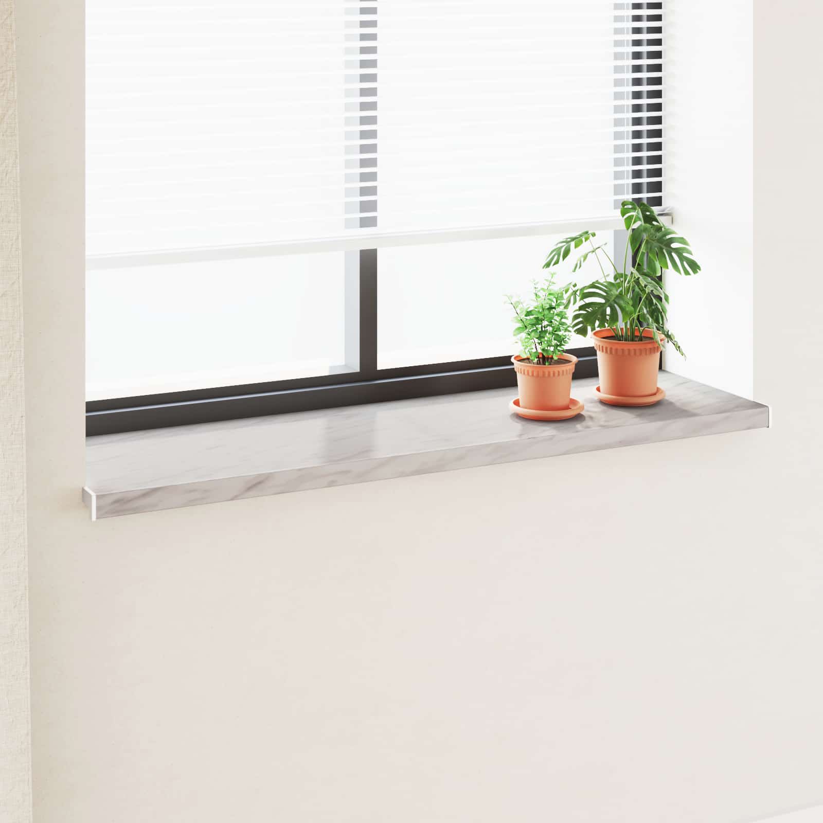 Soleira de janela textura de mármore 140 x 45 x 4,5 cm PVC