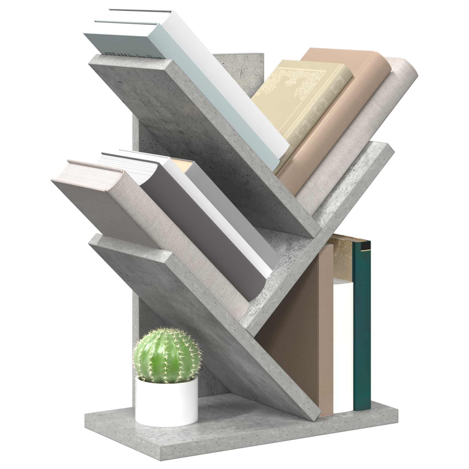 Estante de livros em árvore 3 níveis 30 x 18 x 40 cm