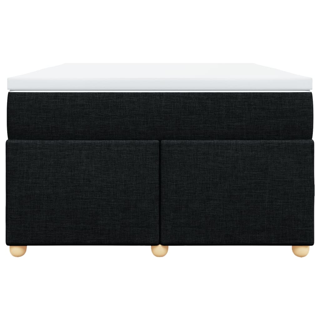 Cama com molas/colchão 120x200 cm tecido preto