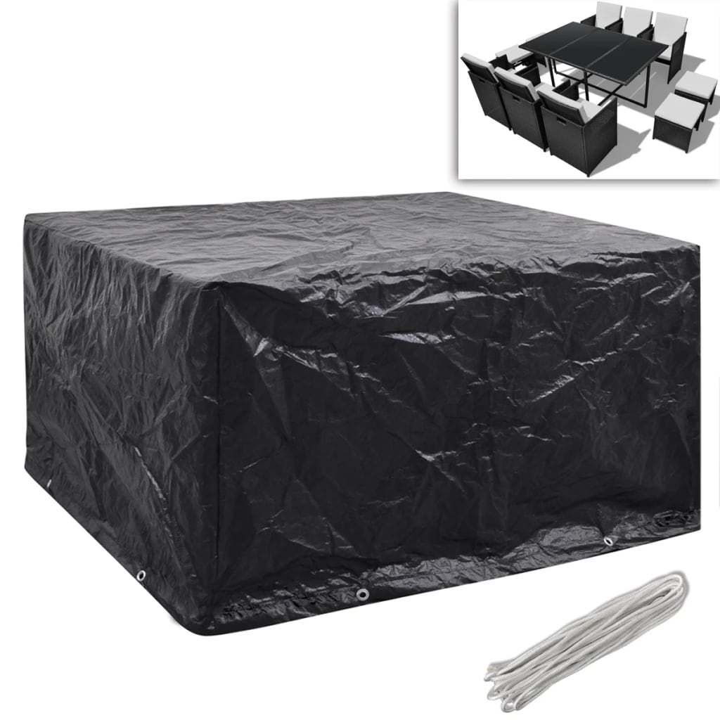 Conjunto capas p/ mobiliário jardim 2 pcs 8 ilhós 172x113 cm