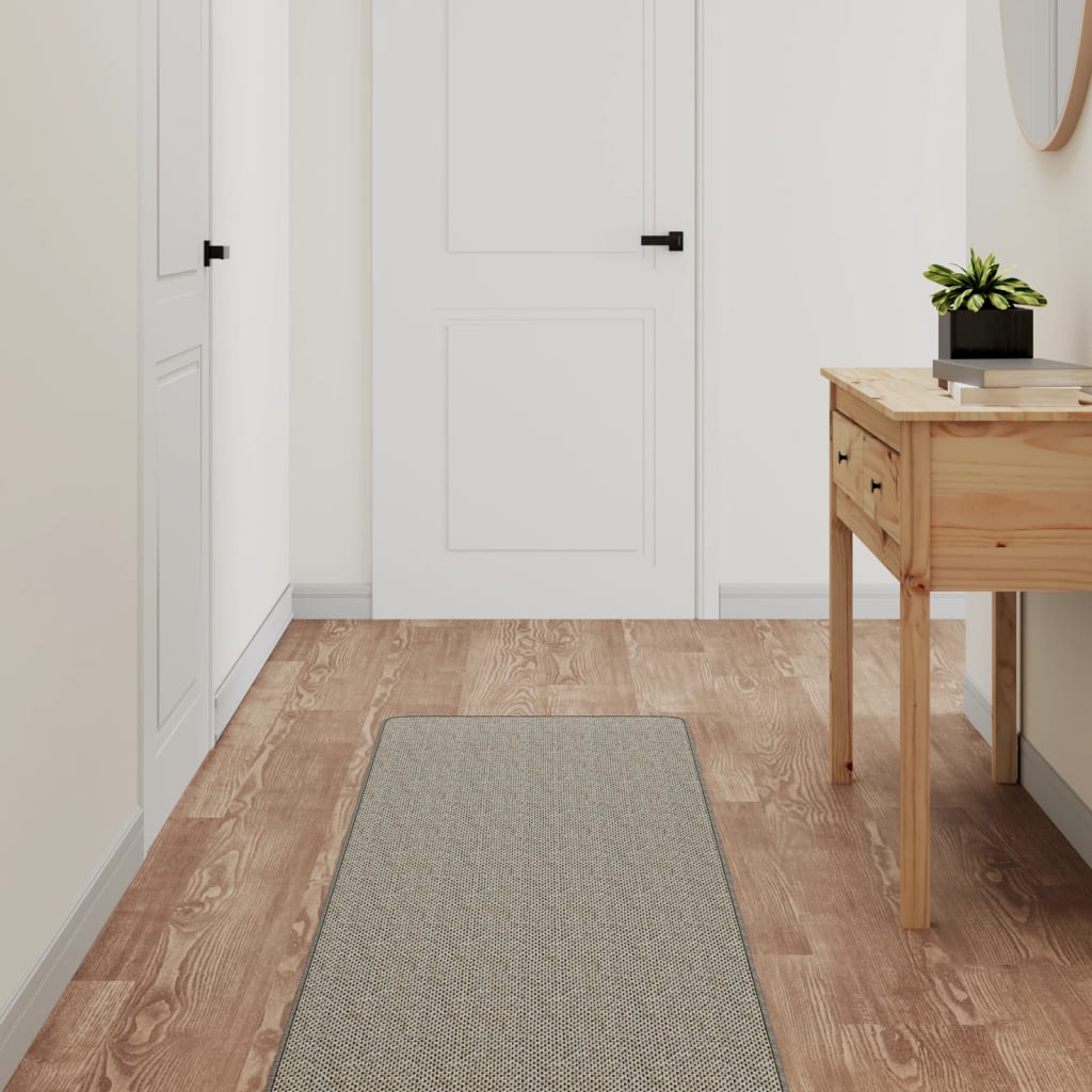 Tapete/passadeira 50x250 cm aspeto sisal platina