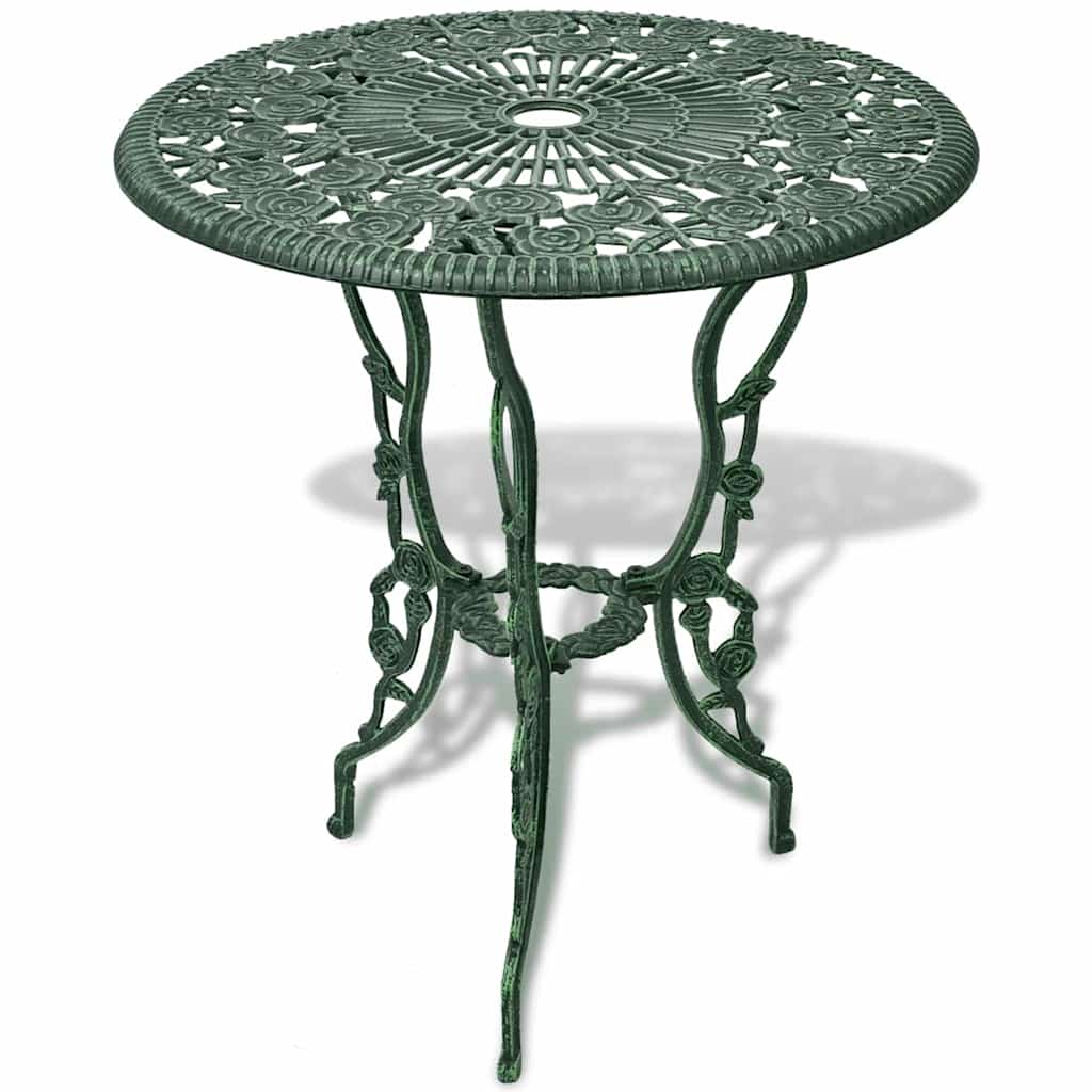 3 Pcs conjunto bistrô alumínio fundido verde
