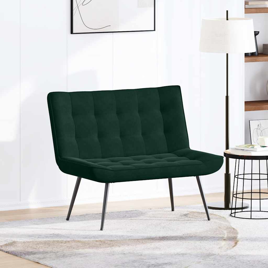 Banco 110x74x84 cm veludo verde-escuro