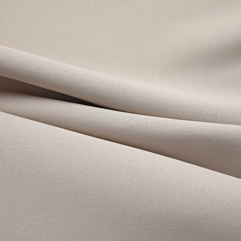 Cortinas blackout com argolas em metal 2 pcs 140x225 cm bege