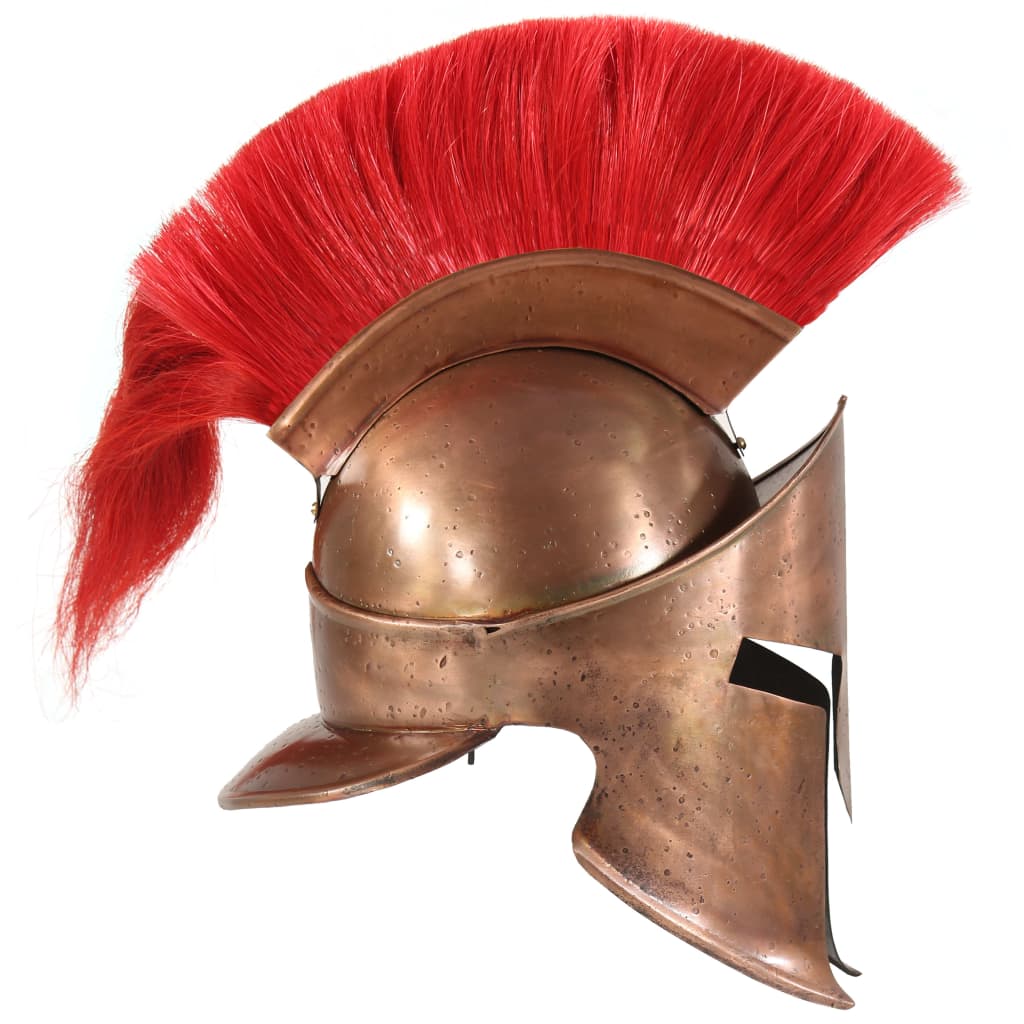 Capacete de soldado grego réplica larp aço cor cobre