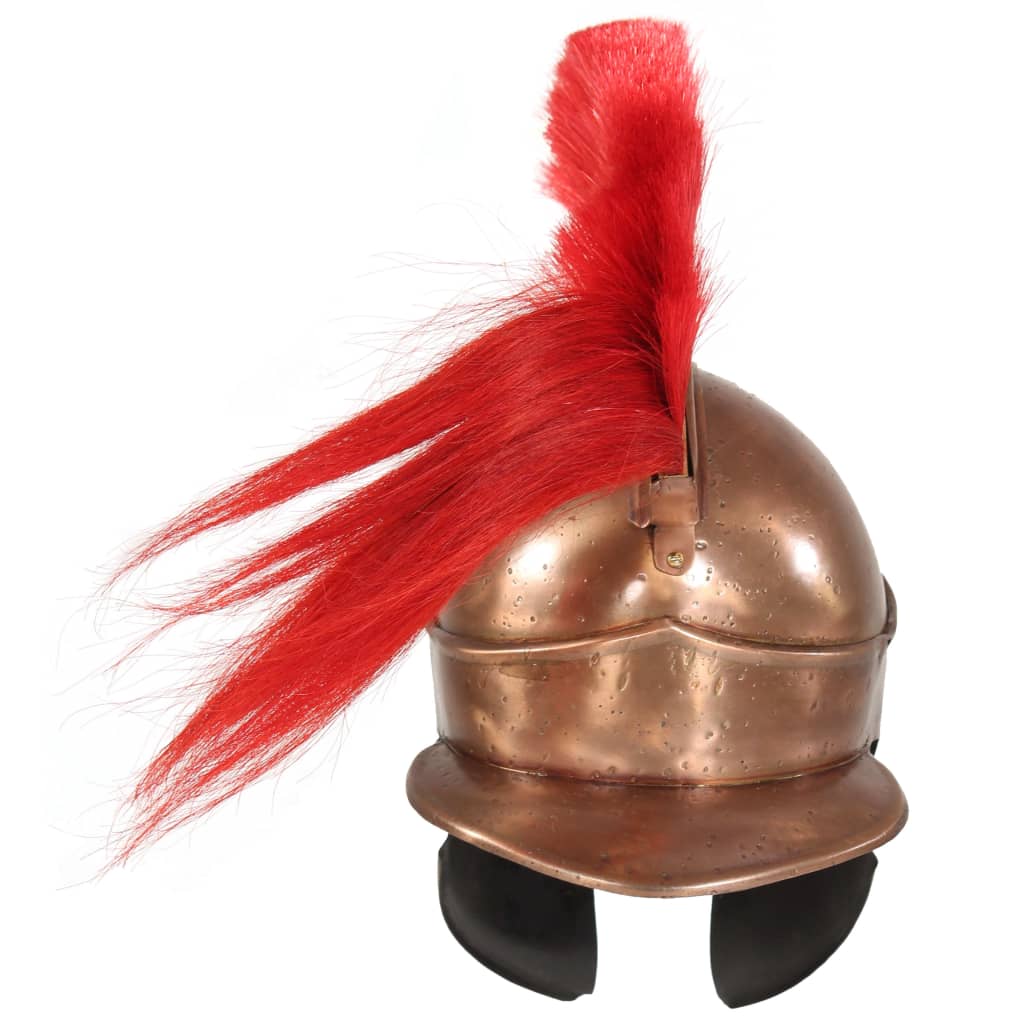 Capacete de soldado grego réplica larp aço cor cobre