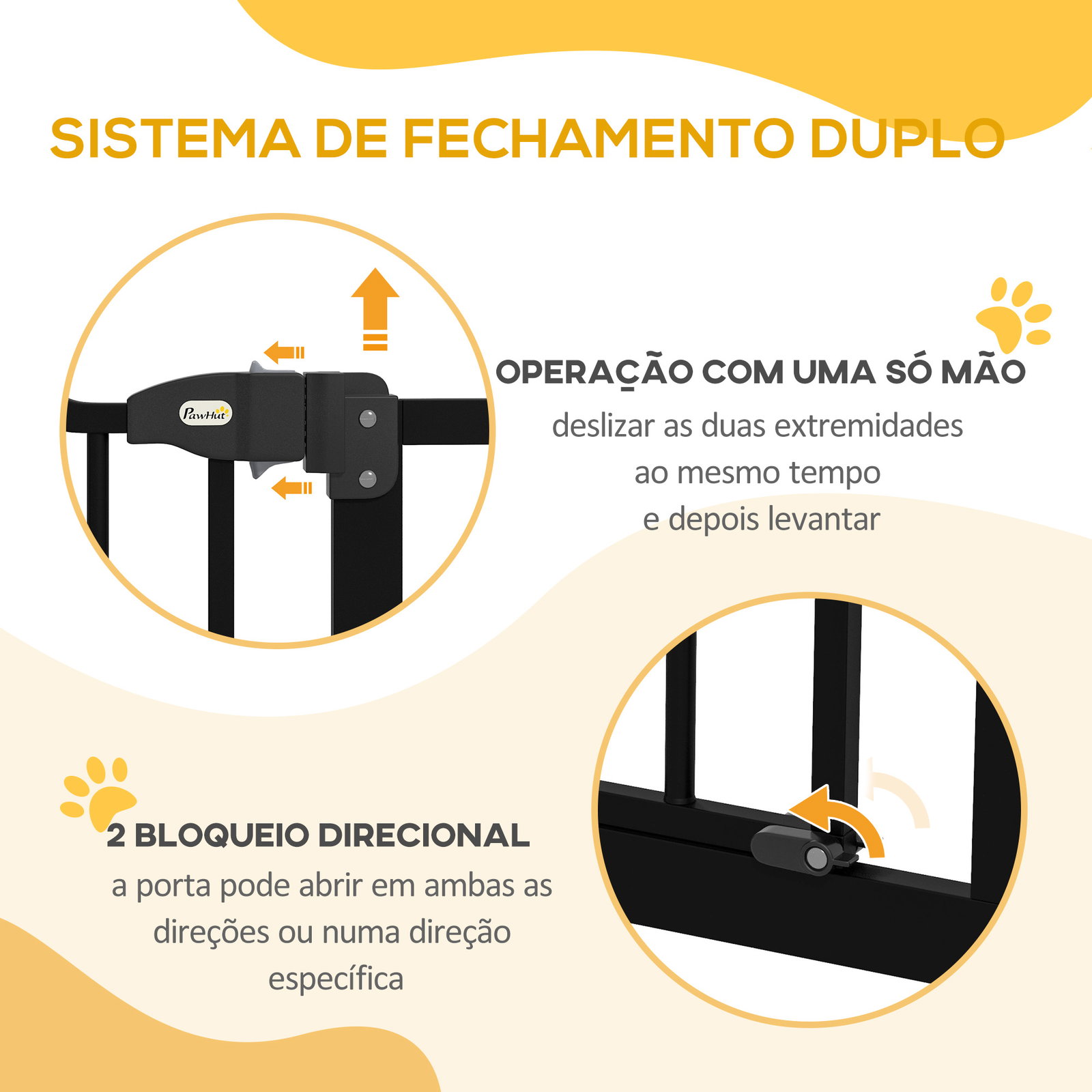 Barreira de segurança para cães com largura ajustável 74-100 cm e extensões para escadas e portas preto