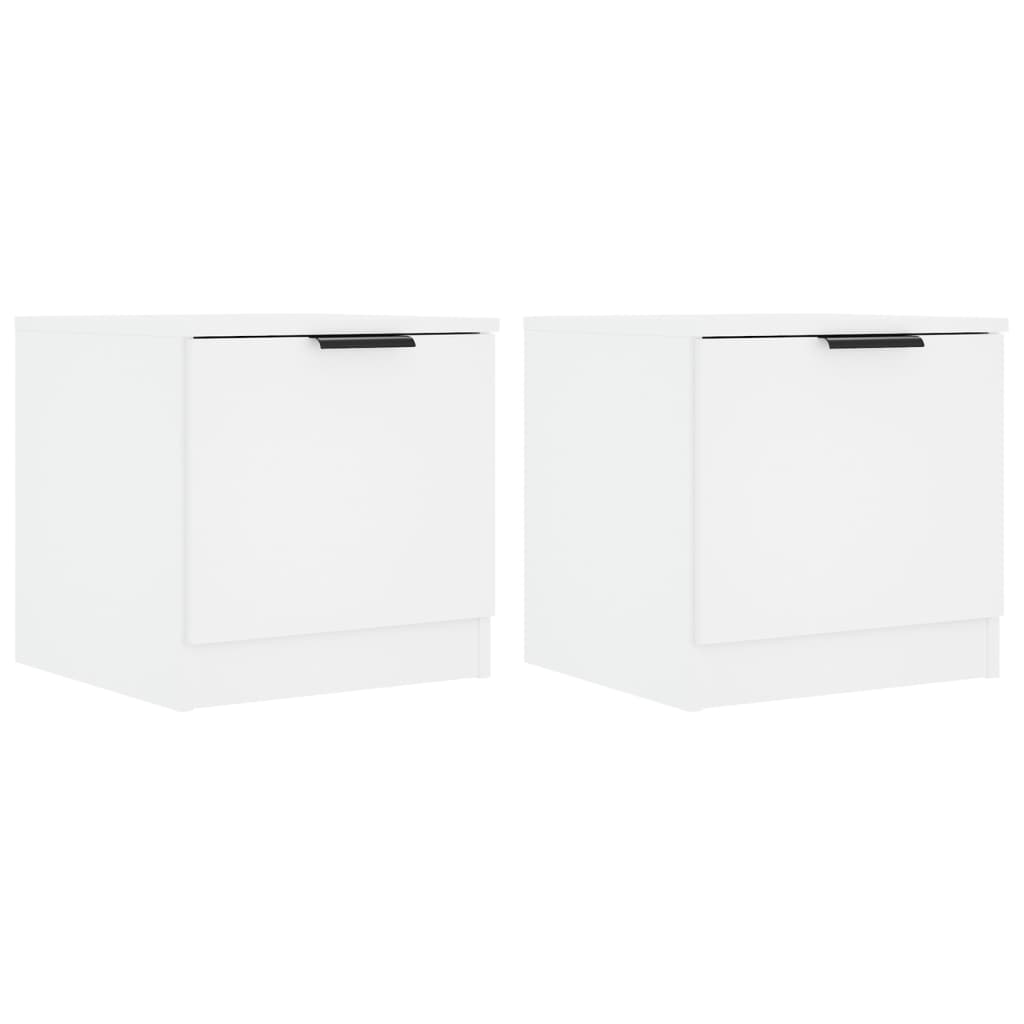 Mesas de cabeceira 2 pcs 40x39x40 cm branco