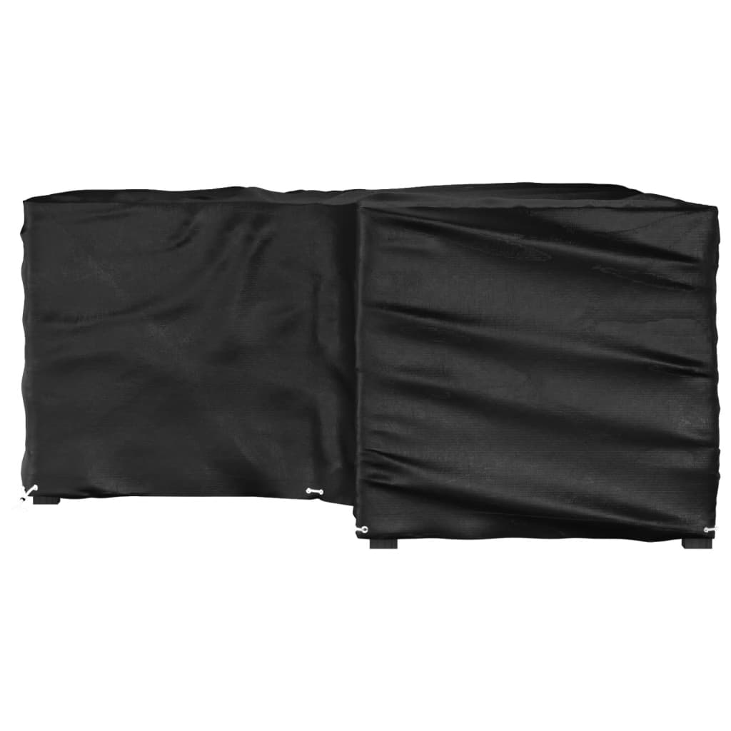 Capa em forma de l p/ mobília de jardim 16 ilhós 215x215x90 cm