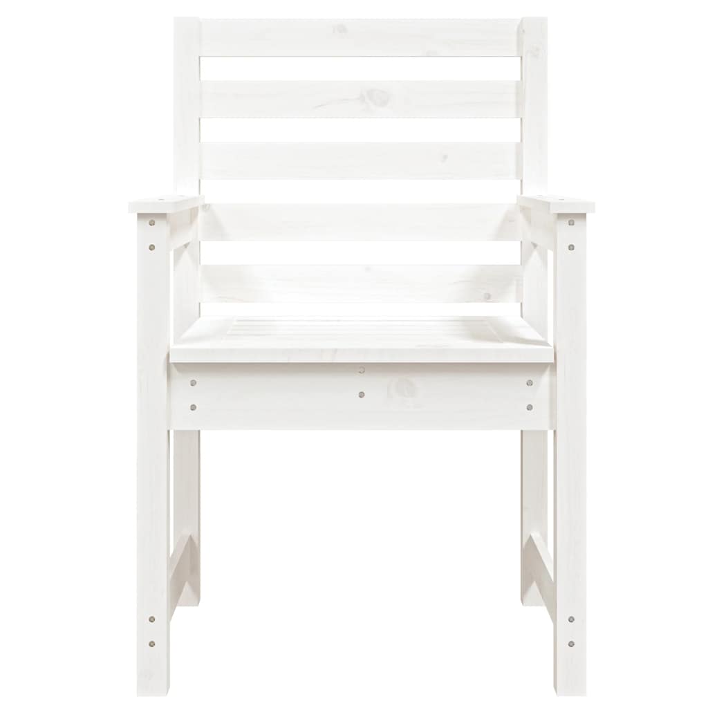 Cadeiras de jardim 2 pcs 60x48x91 cm pinho maciço branco