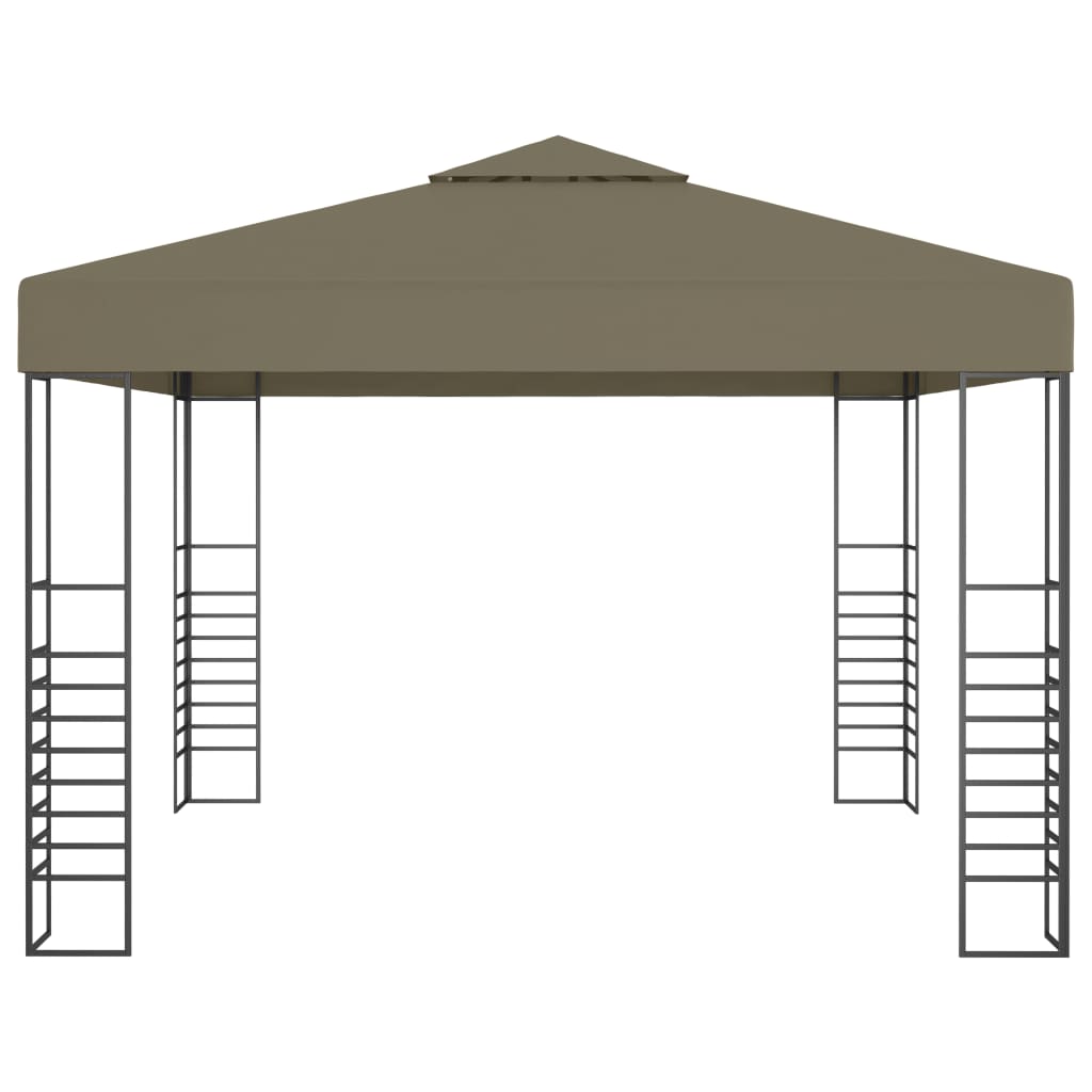 Tenda de jardim 3x3m 180 g/m² cinzento-acastanhado
