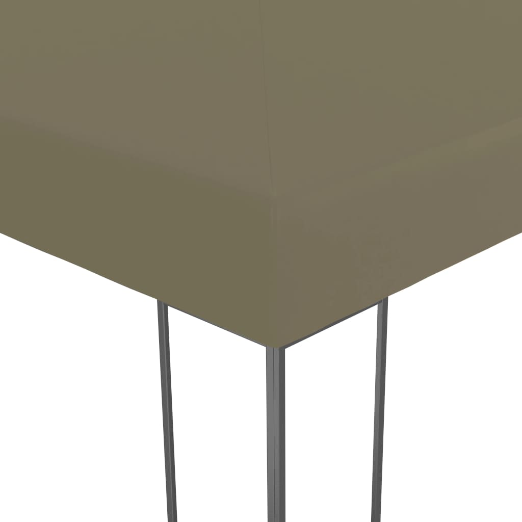 Tenda de jardim 3x3m 180 g/m² cinzento-acastanhado