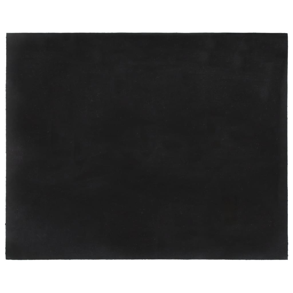 Tapete de porta 80x100 cm fibra de coco tufada cinzento escuro
