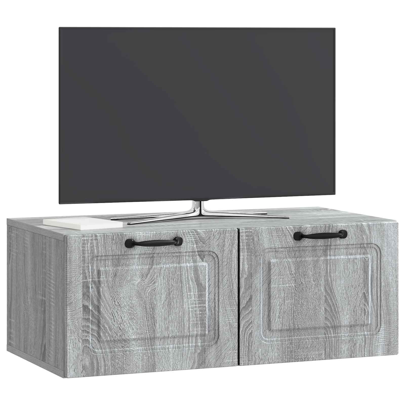 Gabinete de TV de parede sonoma cinzento 78,5 x 41 x 30 cm