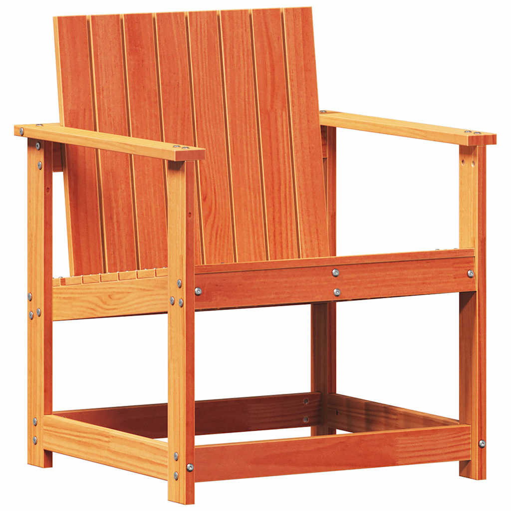 3 Pcs conjunto lounge de jardim pinho maciço castanho-mel