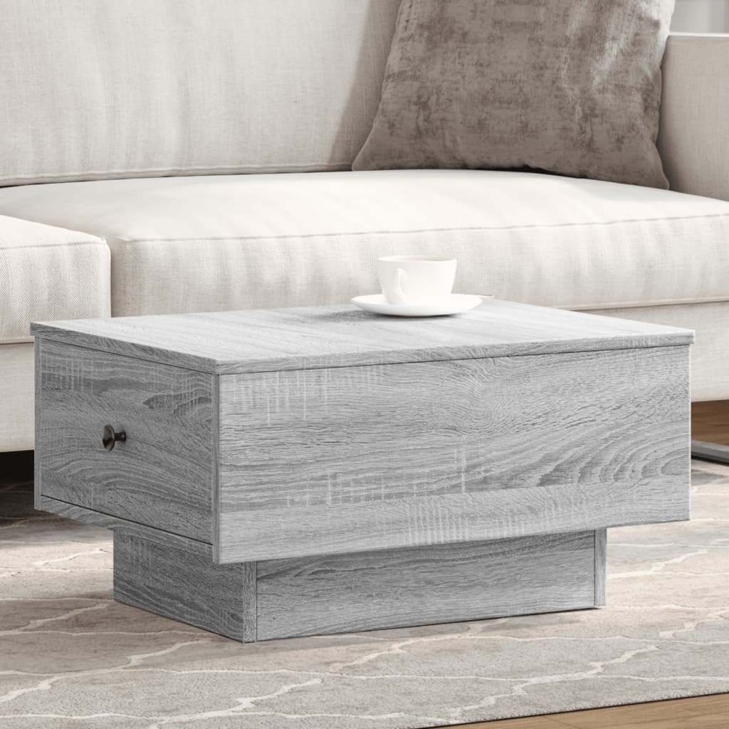 Mesa de centro 60x45x31 cm derivados de madeira cinzento sonoma