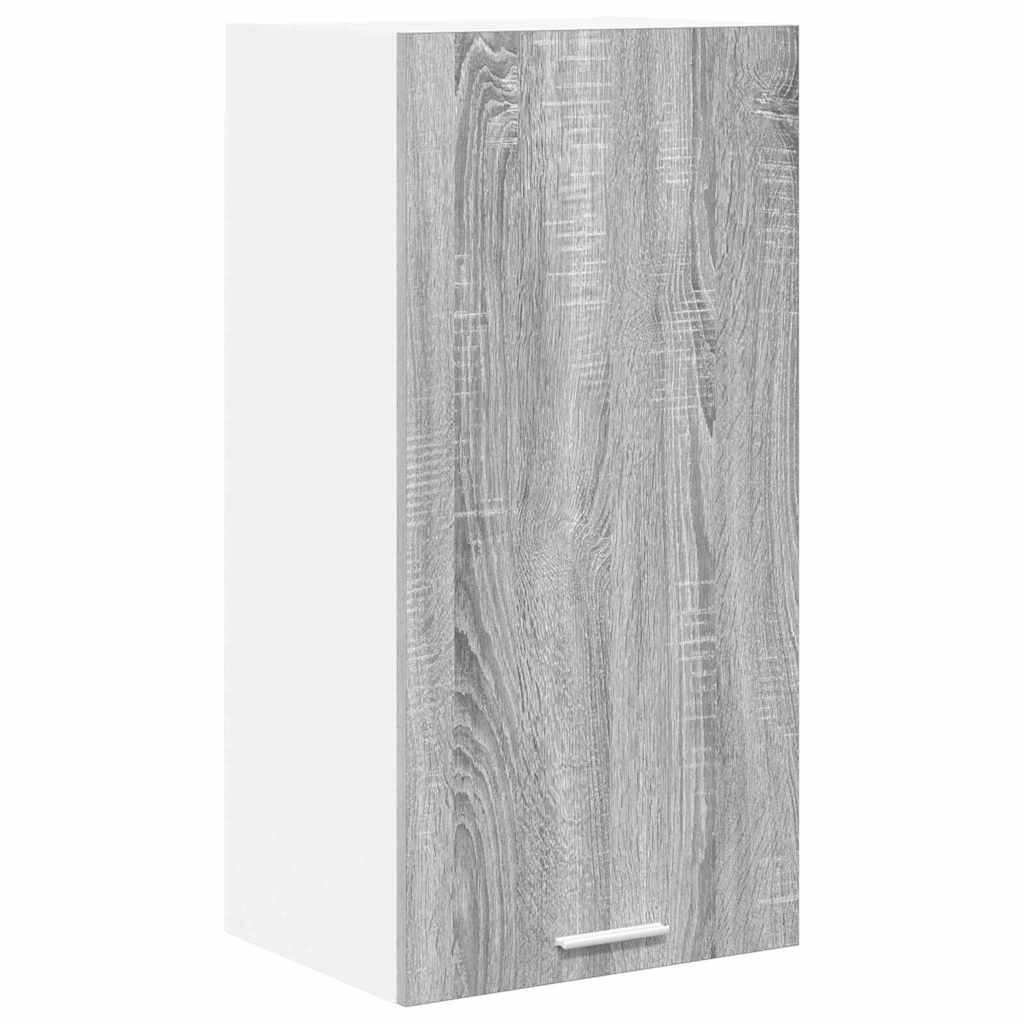 Armário suspenso cinza sonoma e branco 40 x 31 x 80 cm