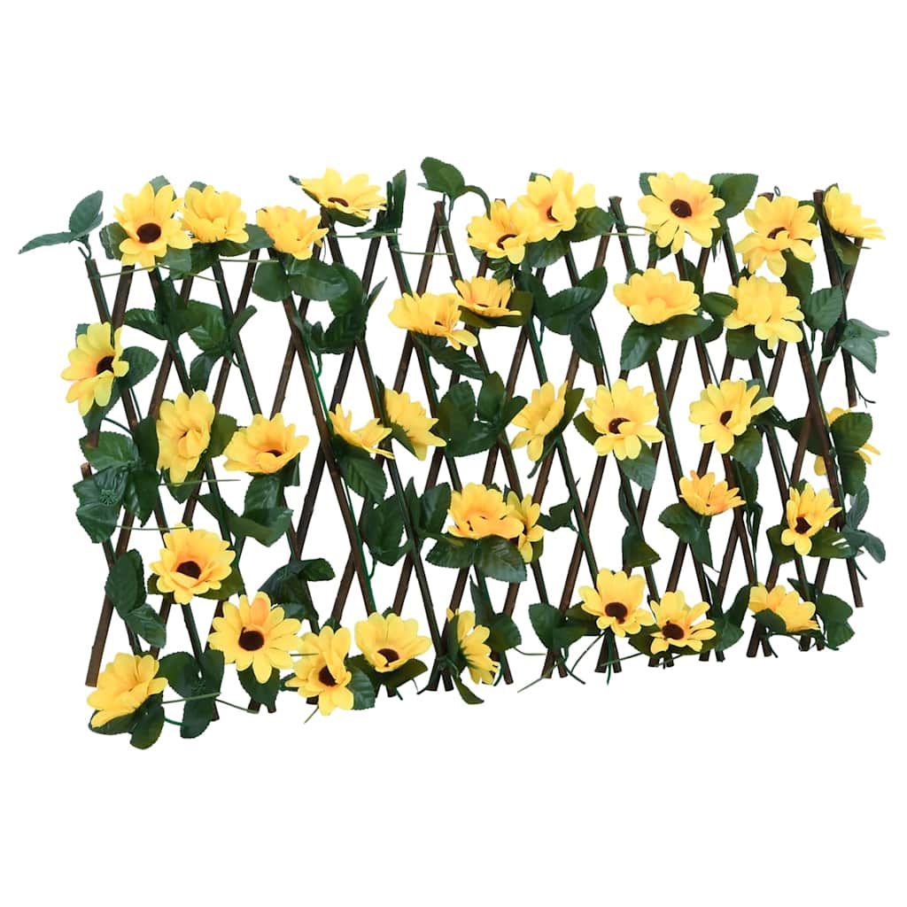 Treliça de hera artificial extensível 180x20 cm amarelo