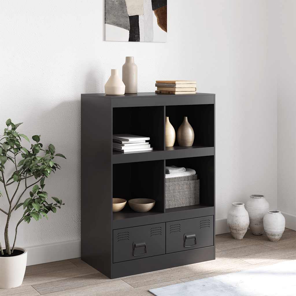 Aparador alto 67x39x95 cm aço preto