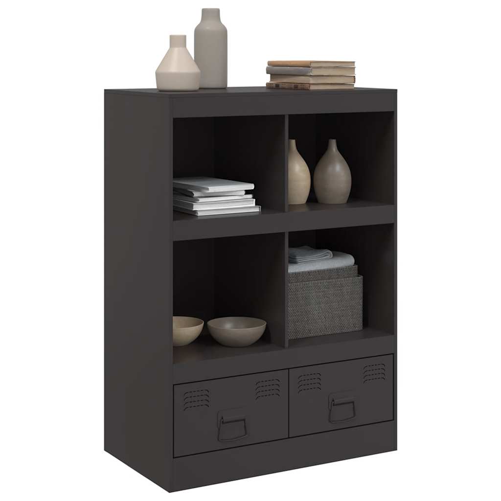 Aparador alto 67x39x95 cm aço preto