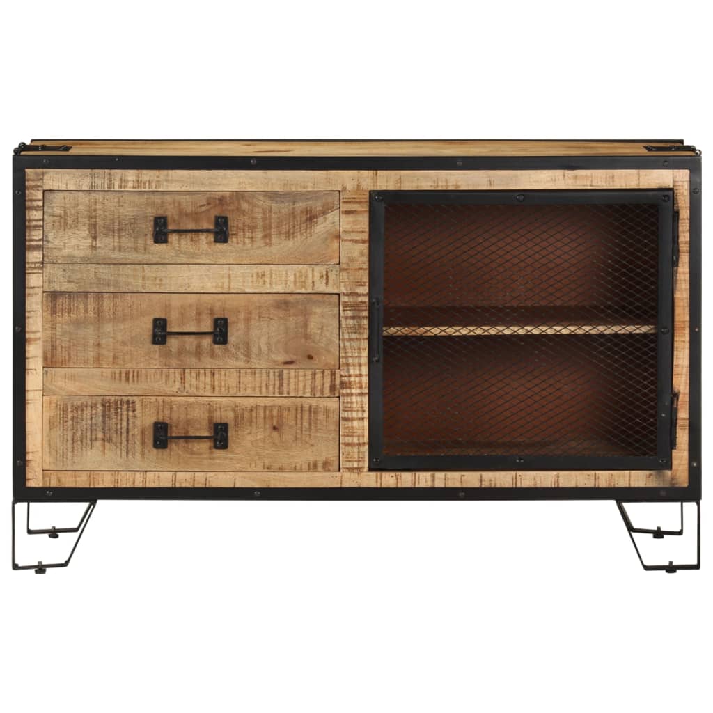 Aparador 100x31x60 cm madeira de mangueira maciça e áspera
